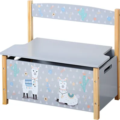 Image de Kesper Banc pour enfants gris - motif alpaga