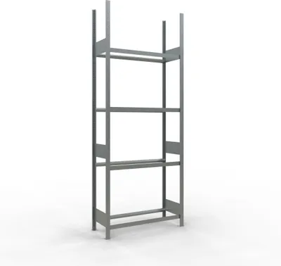 Zdjęcie produktu dla Regał podstawowy na kółkach 2750 x 1050 x 400 mm – 4 poziomy po 1050 mm, ocynkowany
