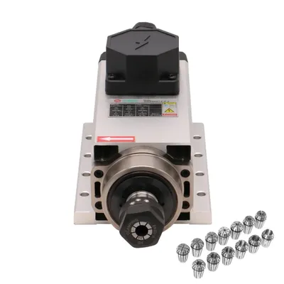 Image de Moteur de broche, 24000 tr/min haute vitesse, technologie de refroidissement par air, argent, 528mm
