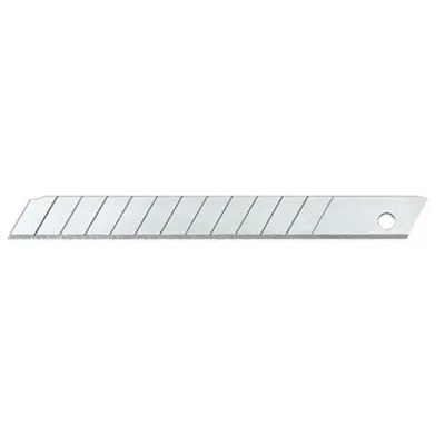 Produktbild von Wedo 789 Ersatzklingen Abbrechklingen (für handelsübliche Cutter, Kohlenstoffstahl, 9 mm, Etui) 10 Stück, silber