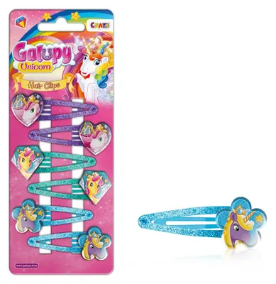 Obrázek produktu pro CRAZE GALUPY, sponky do vlasů pro dívky, motiv jednorožec, ozdoby do vlasů, sponky do vlasů s motivem jednorožce pro děti