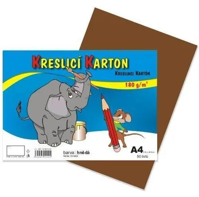 Produktbild von Kreslící karton A4/50ks/180g hnědý
