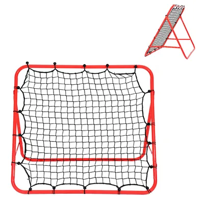 Produktbild von Fußball Rebounder Netz Sports Kickback für Übungen Fußballschuss 103 x 100 x 72 cm Rot 5 Verstellbare Stufen