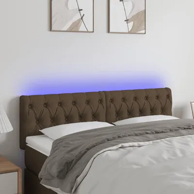 Produktbild von "2024"cloris LED Kopfteil Dunkelbraun 144x7x78/88 cm Stoff - Kopfteile CHY76846131