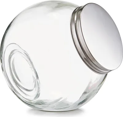 Produktbild von ZELLER 19787 Vorratsglas CANDY 1200 ml mit Edelstahldeckel, ca. 15 x 10,5 x 15 cm