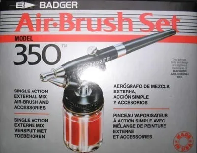 Produktbild von Badger 350-1F Airbrushpistole Spray Gun im Karton Airbrush Pistole Airbrush-City