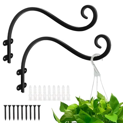 2er-Set Pflanzenbügel 30,5 cm, Metall, schwarz, für Außen