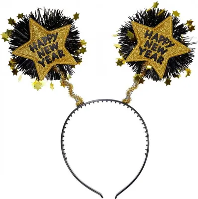 Produktbild von Happy New Year Haarreif Silvester Haarschmuck 22 x 25 cm