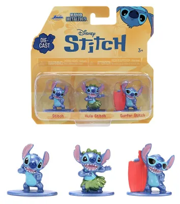 Zdjęcie produktu dla Stitch Jada metalowe figurki 4cm 3 sztuki