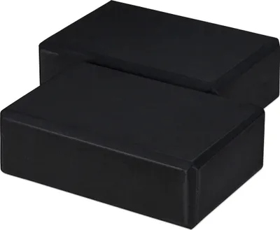 Produktbild von 10 x Yogablock, Yoga-Klötze für Yoga-Übungen, Hartschaum, rutschfest, Yoga-Würfel, HxBxT: 8 x 23 x 15 cm, Schwarz