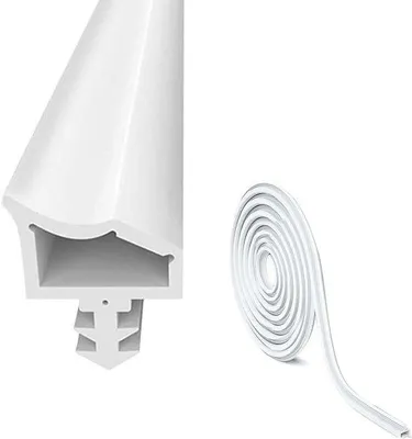 Produktbild von Durchgangsrollo für Türen Türdichtung 15 m weiß - 4 mm - 7 mm - 12 mm - Faltdicke