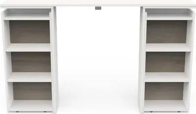 Zdjęcie produktu dla Zagłówek do łóżka 140/160 cm, dąb, wykończenie w kolorze matowej bieli - CLYDE