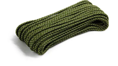 Produktbild von Paracord Seil 550lb 4mm x 20m grün/weiß Fallschirmschnur Typ III Zeltschnur Seil