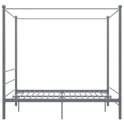 Produktbild von "im Sonderangebot"Himmelbett - CLORIS - Doppelbett - Robust und langlebig - Grau Metall 160x200 cm - Einfache Montage -   - DEMöbel9020993