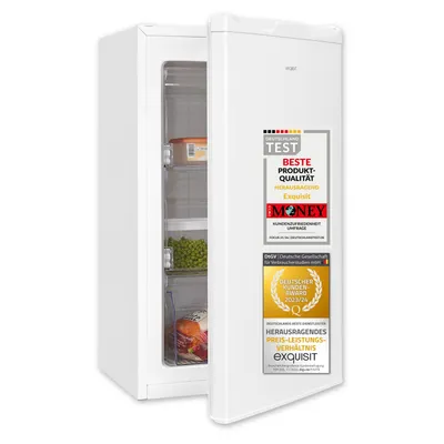 Produktbild von Exquisit Gefrierschrank 63 l | Energieklasse D | 4-Gefrieren | 45,5 cm schmal | leise 39 dB | GS111-330D weiss | Weiß