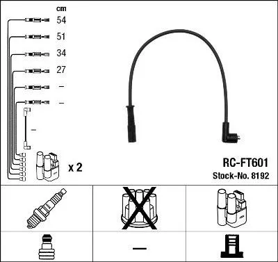 Produktbild von NGK Zündleitungssatz 8192