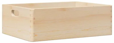 Zdjęcie produktu dla vidaXL Drewniane pudełko z uchwytami 40x30x13 cm z litego drewna sosnowego