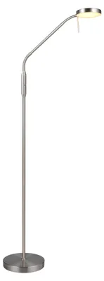 Immagine prodotto di Lampada da terra moderna braccio di lettura flessibile ricaricabile nichel opaco per soggiorno camera da letto 160 cm LED cambia colore 3W MORENO RL