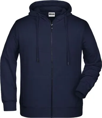 Produktbild von Sweat-Jacke mit Kapuze und Reißverschluss navy, Gr. XXL