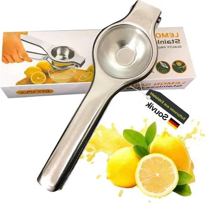 Obrázek produktu pro Nerezový odšťavňovač na citrusové plody – ruční odšťavňovač na citrony a limetky, lze mýt v myčce, maximální výtěžnost šťávy