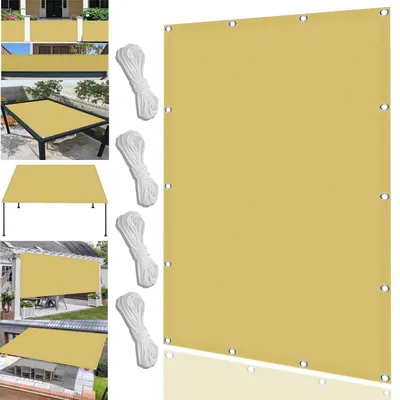 Immagine prodotto di Tenda da sole rettangolare, 280 x 540 cm, color crema, idrorepellente, protezione UV del 98%