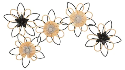 Image de Panneau mural Flow de Mauro Ferretti, dimensions 60 x 4 x 35 cm, finition naturelle noire