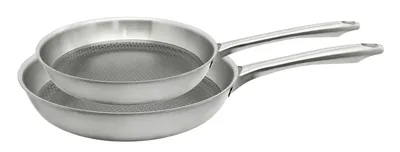 Produktbild von ELO Relief Passion Pfannenset Edelstahl antihaftbeschichtet Induktion silberfarben 2-teilig