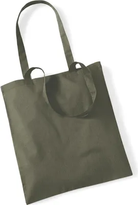 Image de Westford Mill W101 | Bag for Life - Sac à provisions Long Handles - 38 x 42 cm - Couleur : Olive - Taille : One Size