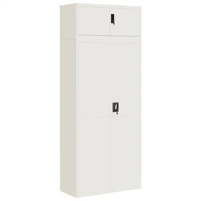 Image de vidaXL Armoire de classement blanc 90x40x220 cm acier