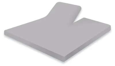 Produktbild von Eleganzzz Split-Topper-Spannbetttuch Jersey Stretch – Grau  – 160x200  – 2-teilig & dehnbar