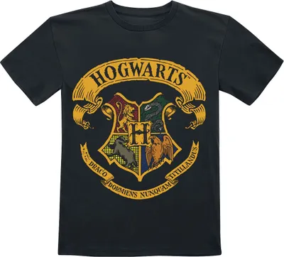 Produktbild von Harry Potter T-Shirt Uni Kids - Hogwarts Crest schwarz 152
