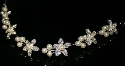 Produktbild von Braut Haargesteck Kunstperlen Haarschmuck Hochzeit Kommunion Kopfschmuck HS07