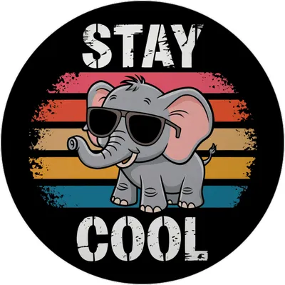 Produktbild von Elefant mit Sonnenbrille - Stay Cool Magnet