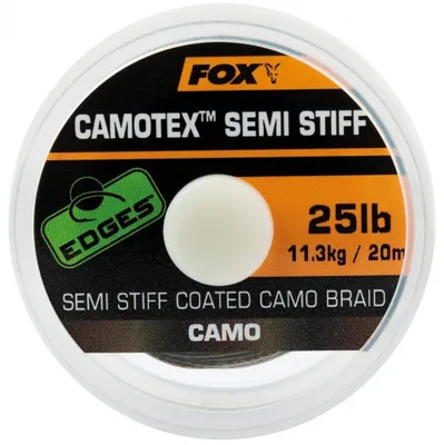 Produktbild von Fox Camotex Semi Stiff Coated Camo Braid 20m - Vorfachschnur, Tragkraft:20lbs/9.1kg