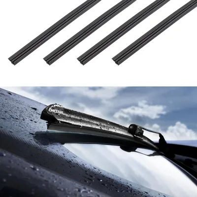 Immagine prodotto di Gomme per tergicristalli universali, confezione da 4 pezzi, 80 cm, regolabili, ricambio per tergicristalli auto