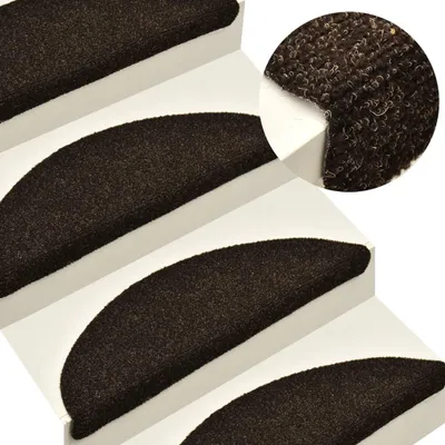 Obrázek produktu pro Samolepící nášlapy na schody tmavě hnědé tmavě hnědá 10 / 65 x 21 x 4 cm