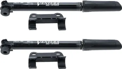 Produktbild von 2 Stück Ventura Fahrrad Luft Pumpe Rahmen Halterung 250-285mm AV DV SV Universal Ventil