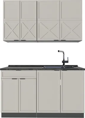 Produktbild von Singleküche Vicco Fame-Line GrauBeige/Anthrazit 140 cm , AP Anthrazit, Model 50455