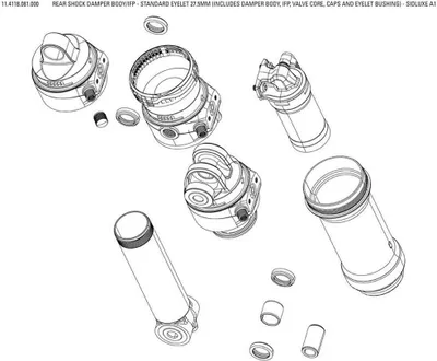 Produktbild von Rockshox Dämpfergehäuse Dämpferkörper RS 47,5 mm Sidluxe 47,5 mm Standard