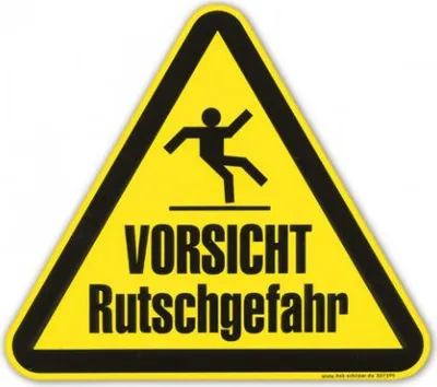 Produktbild von PVC Aufkleber Applikation Winter - Vorsicht Rutschgefahr - 307395 - Gr. ca. 17 x 15 cm