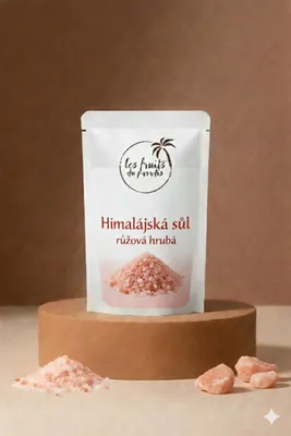 Obrázek produktu pro Himalájska sůl růžová hrubá 500 g LES FRUITS DU PARADIS