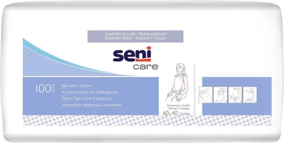 Productafbeelding van Seni Care Handdoekjes met Zakje - 100 stuks, Wegwerphanddoekjes