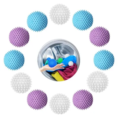 Image de Boules de séchage réutilisables pour sèche-linge - 12 pièces - Blanc