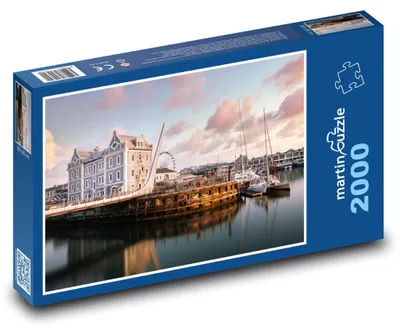 Produktbild von Puzzle 2000 Hafenarchitektur und Boote - martinpuzzle