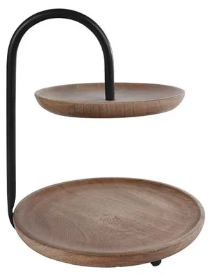 Immagine prodotto di Van Manen Etagère nera in metallo Mango 21x22x25 cm Vassoio da portata