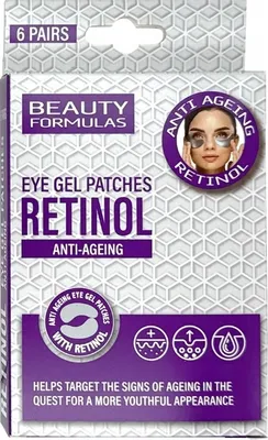 Image de Beauty Formulas Patchs anti-âge pour les yeux au rétinol, 6 paires