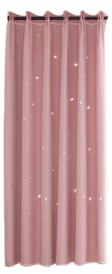 Stern-Verdunkelungsvorhang, ausgeschnitten, 1x2 m, Polyester, pink