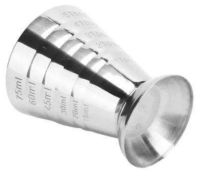 Cocktail-Jigger 75 ml, Edelstahl-Messbecher mit Skala