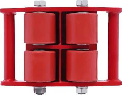 Obrázok produktu pre Prepravný vozík na stroje – prepravný podvozok – nosnosť 6 t – otočný o 360° –Polyuretánkolieska – kompaktný – hmotnosť 15 kg – červený
