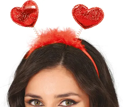 Immagine prodotto di Cuore Carnevale Fascia Scintille Animali Matrimonio Glitter Jga Rosso, Colore: Rosso